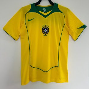 Brazil 2004 Home Retro Jersey - Men, Yellow