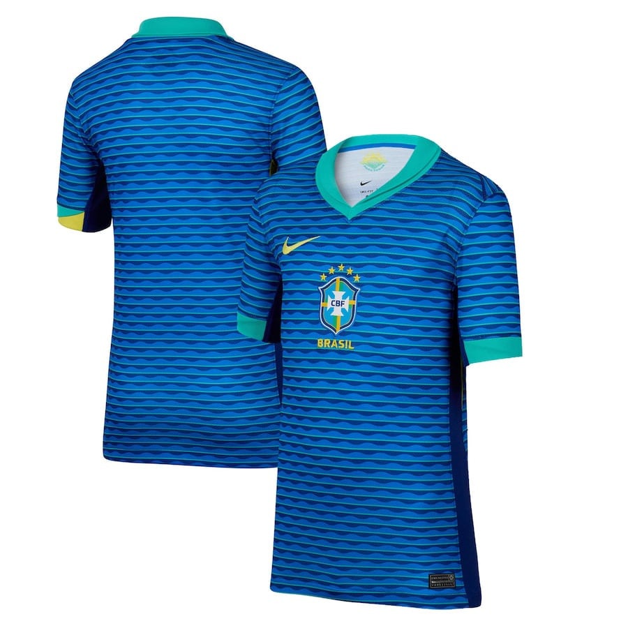 Brazil National Team 2024 Away Stadium YOUTH Jersey - Blue