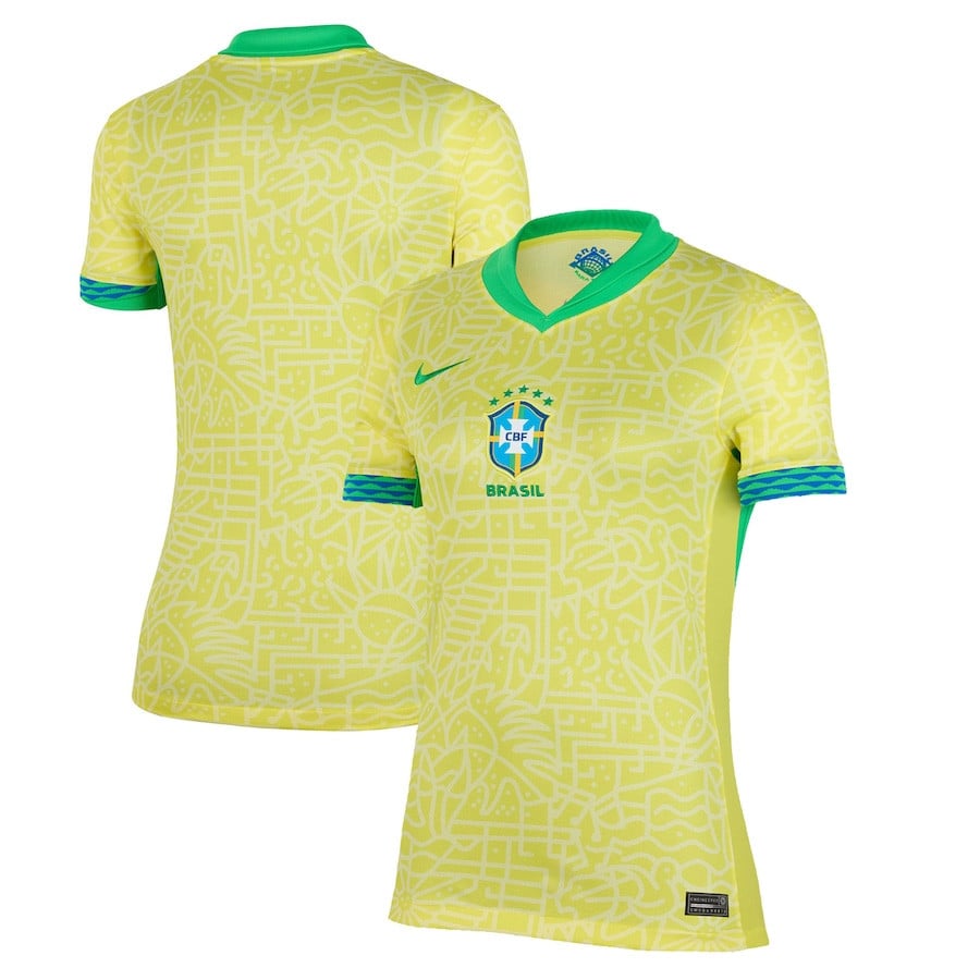 Brazil National Team 2024 Home Stadium Women Jersey - Yellow