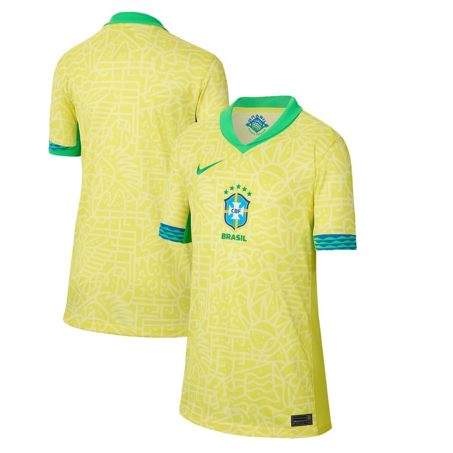 Brazil National Team 2024 Home Stadium YOUTH Jersey - Yellow