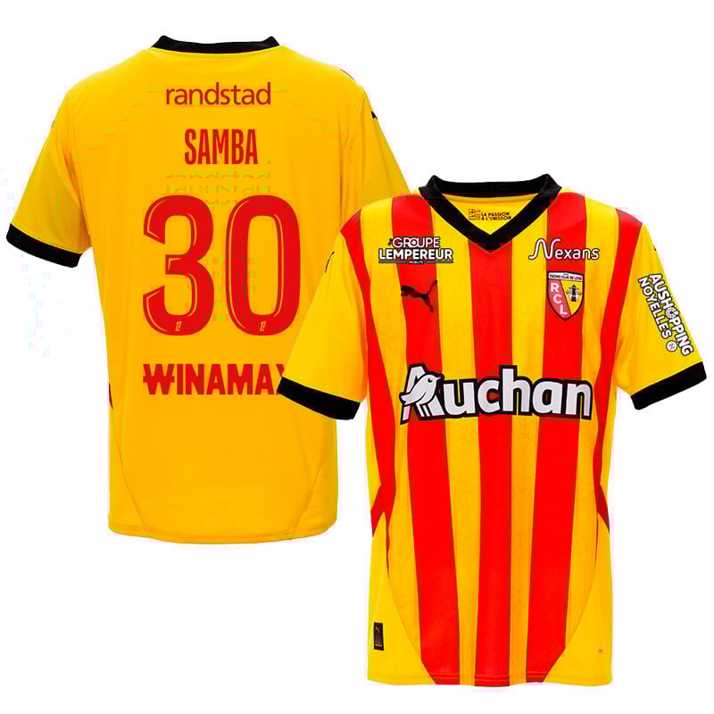 Brice Samba 30 RC Lens 2024/25 Home Men Jersey - Yellow