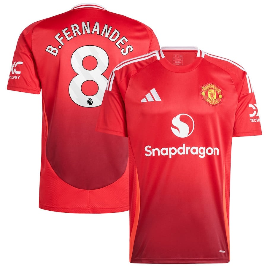 Bruno Fernandes 8 Manchester United 2024/25 Home Men Jersey - Red