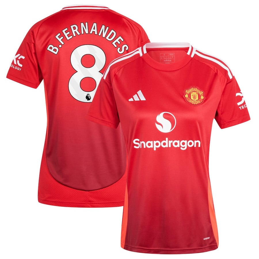 Bruno Fernandes 8 Manchester United 2024/25 Home Women Jersey - Red