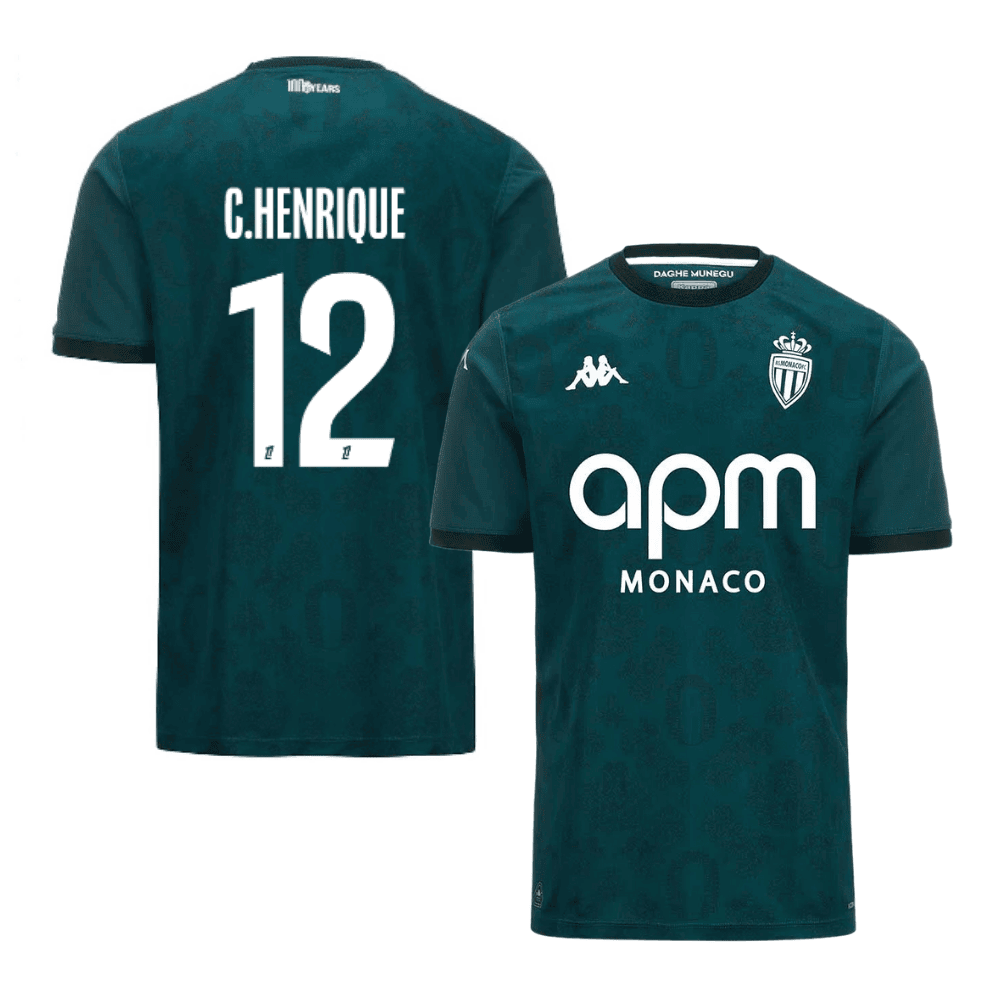 Caio Henrique 12 AS Monaco 2024/25 Away Men Jersey - Green
