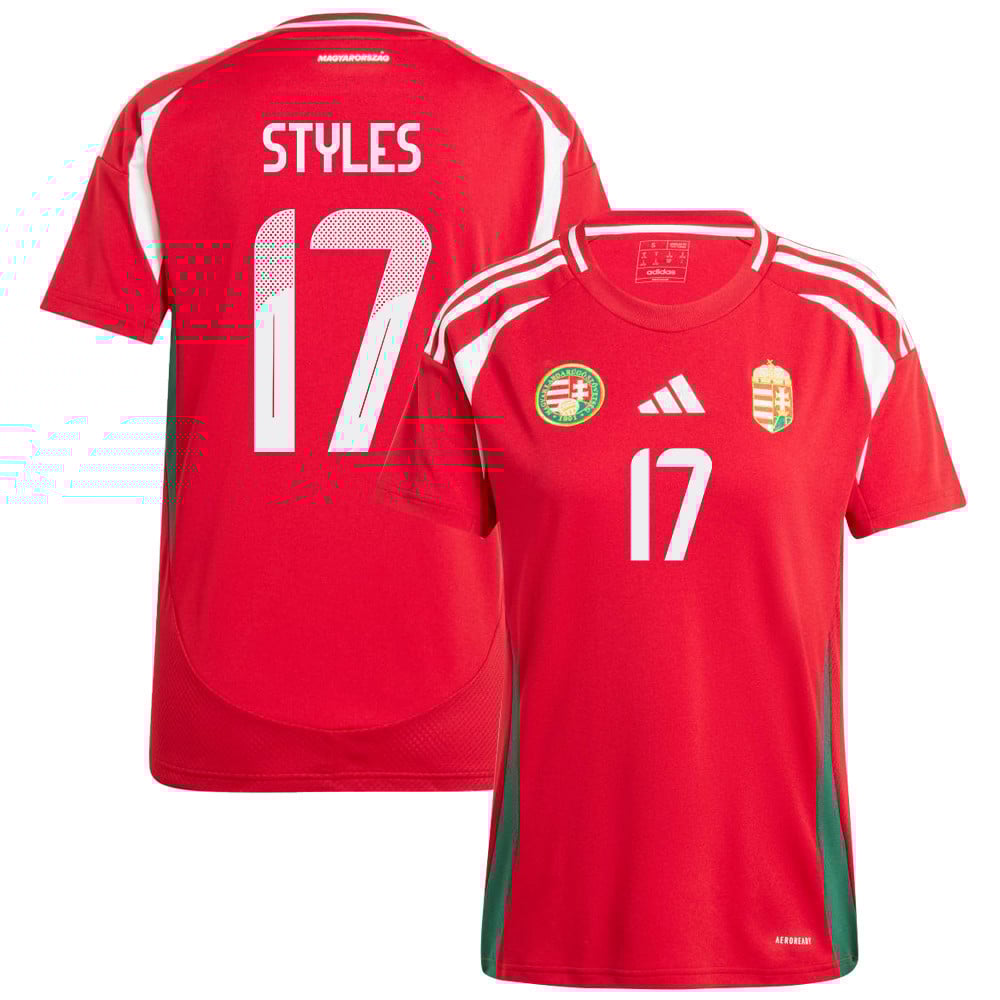 Callum Styles 17 Hungary National Team 2024/25 Home WOMEN Jersey - Red
