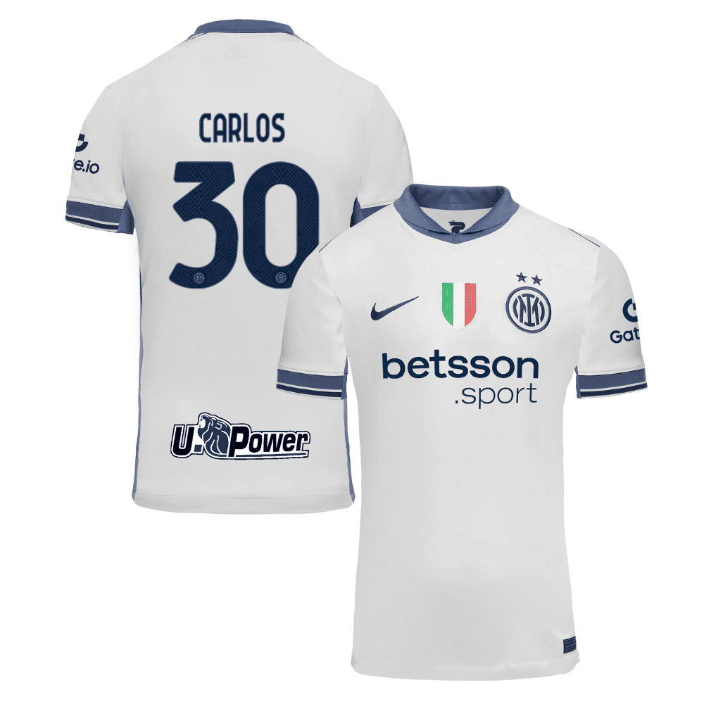 Carlos Augusto 30 Inter Milan 2024/25 Away Men Jersey - White