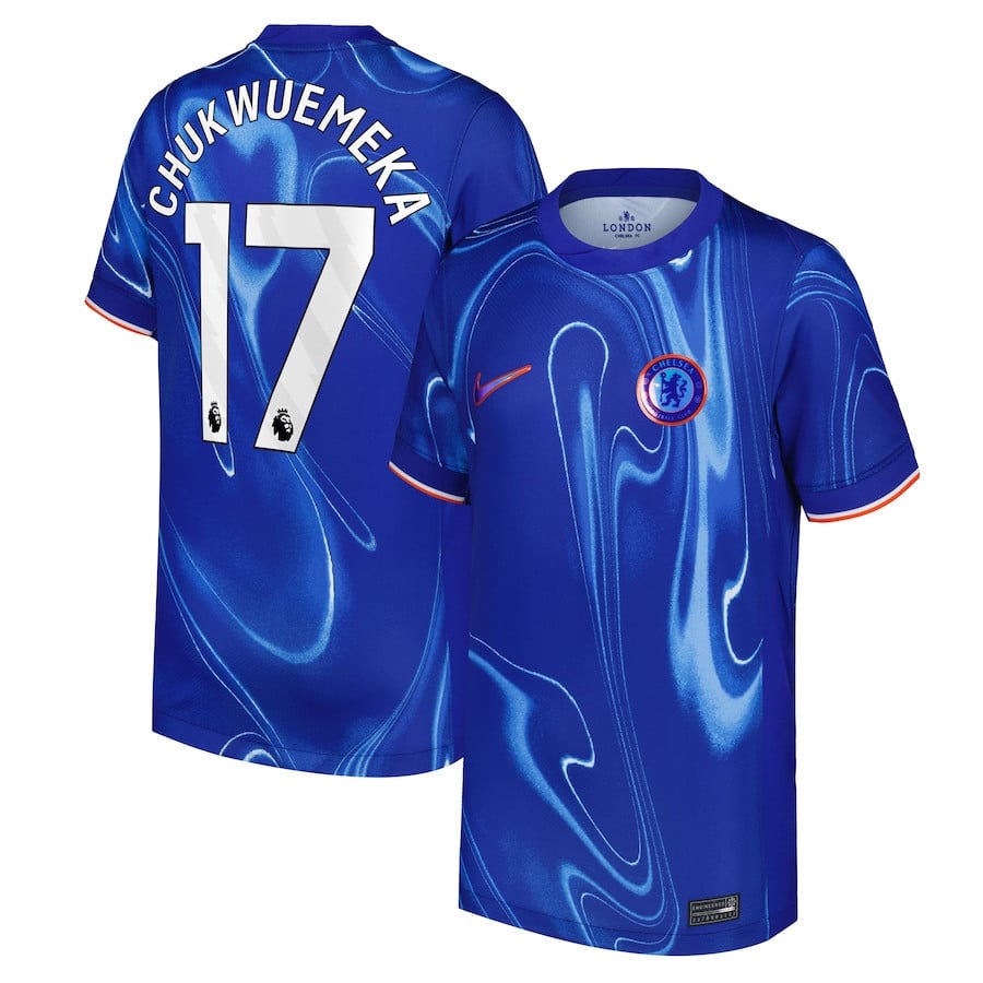 Carney Chukwuemeka 17 Chelsea 2024/25 Home YOUTH Jersey - Blue