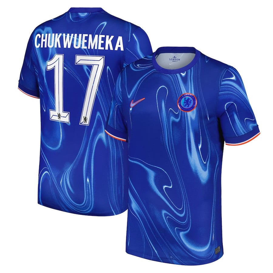 Carney Chukwuemeka 17 Chelsea Cup 2024/25 Home Men Jersey - Blue