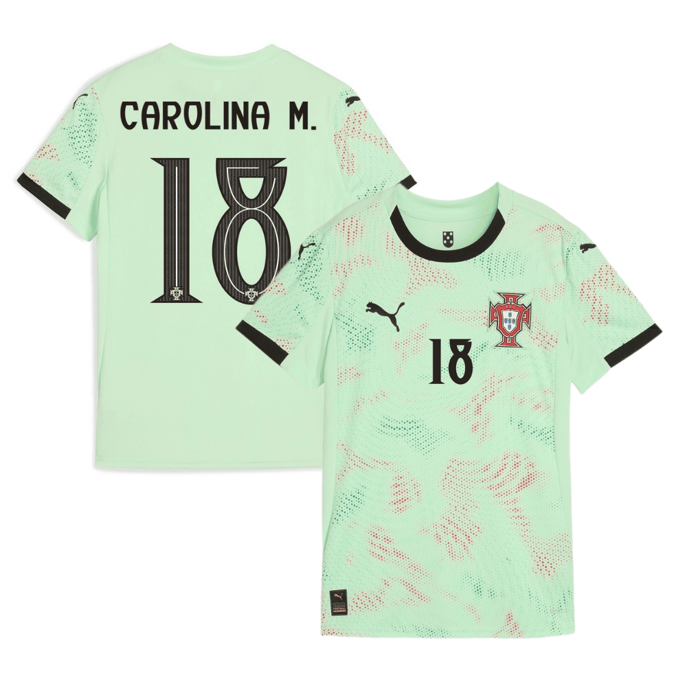 Carolina Mendes 18 Portugal Women's National Team 2025/26 Away Men Jersey - Green
