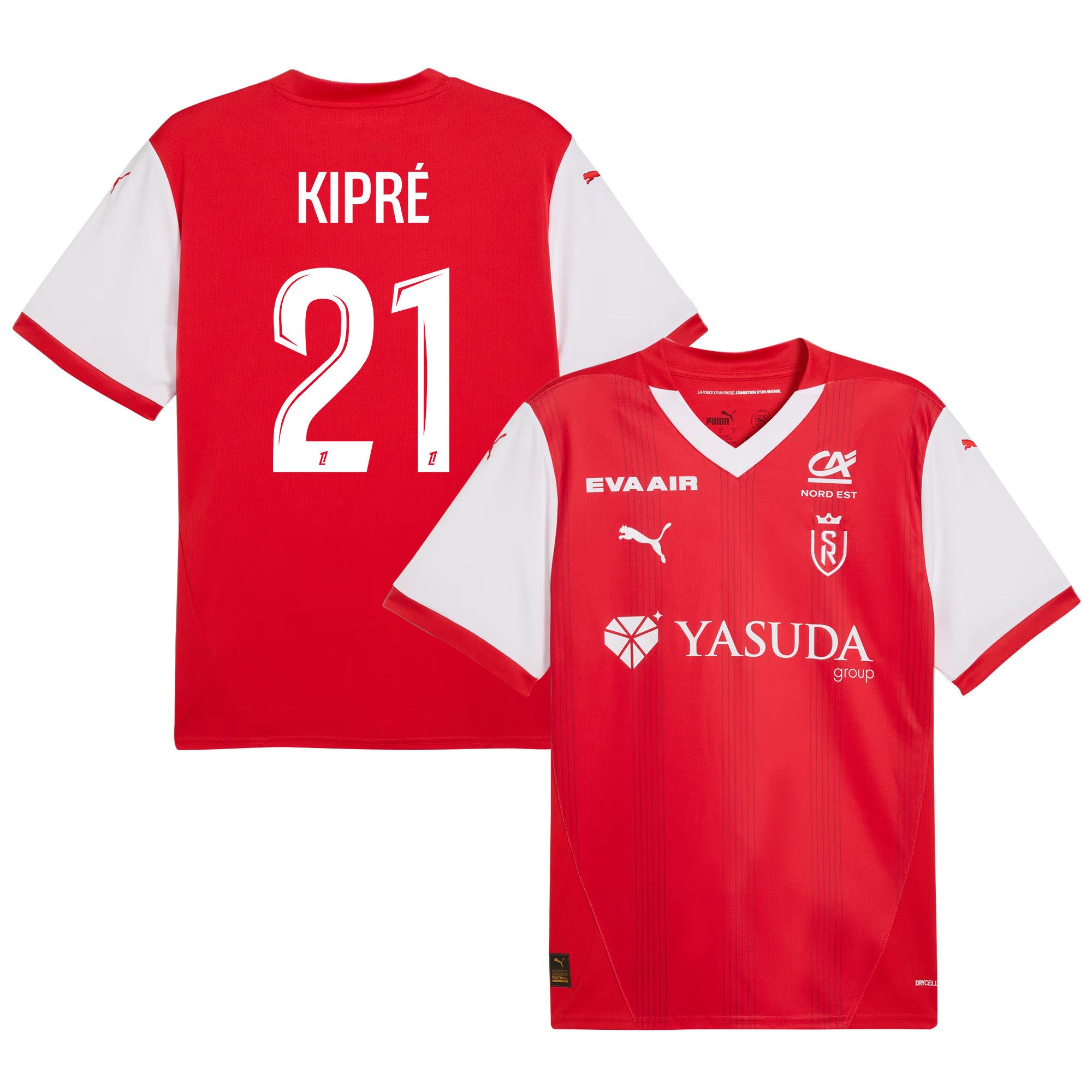 Cédric Kipré 21 Stade de Reims 2024/25 Home Men Jersey - Red
