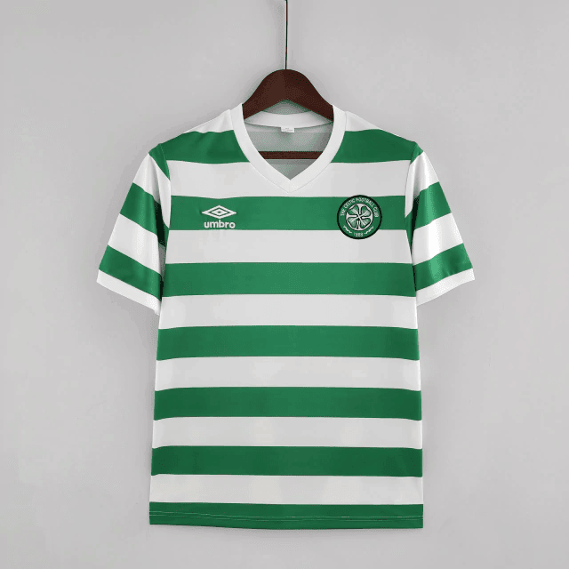 Celtic FC 1980 Home Retro Men Jersey - White/Green