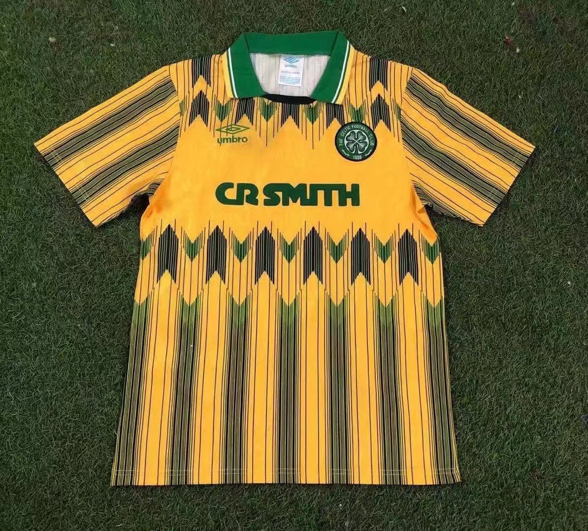 Celtic F.C. 1989/91 Away Retro Men Jersey – Yellow