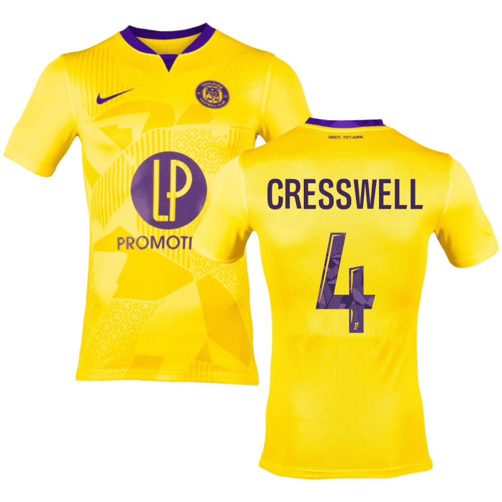 Charlie Cresswell 4 Toulouse FC 2024/25 Away Men Jersey - Yellow