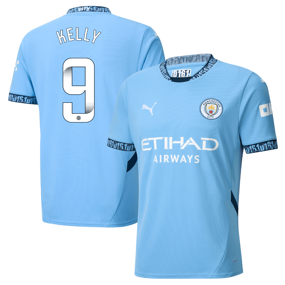 Chloe Kelly 9 Manchester City 2024/25 Women's Team Home Men Jersey - Light Blue