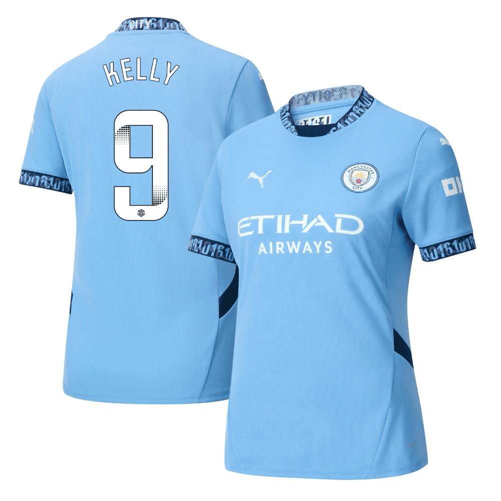 Chloe Kelly 9 Manchester City 2024/25 Women's Team Home Women Jersey - Light Blue