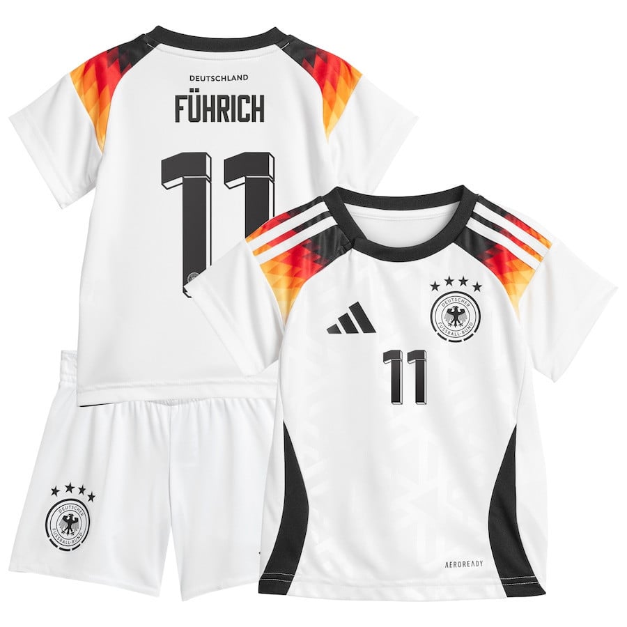 Chris Führich 11 Germany National Team 2024 Home YOUTH Kit Jersey - White