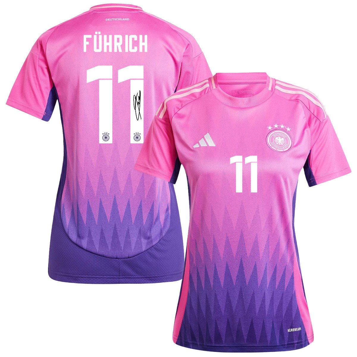 Chris Führich 11 Signed Germany National Team 2024/25 Away Jersey Autographed - Women