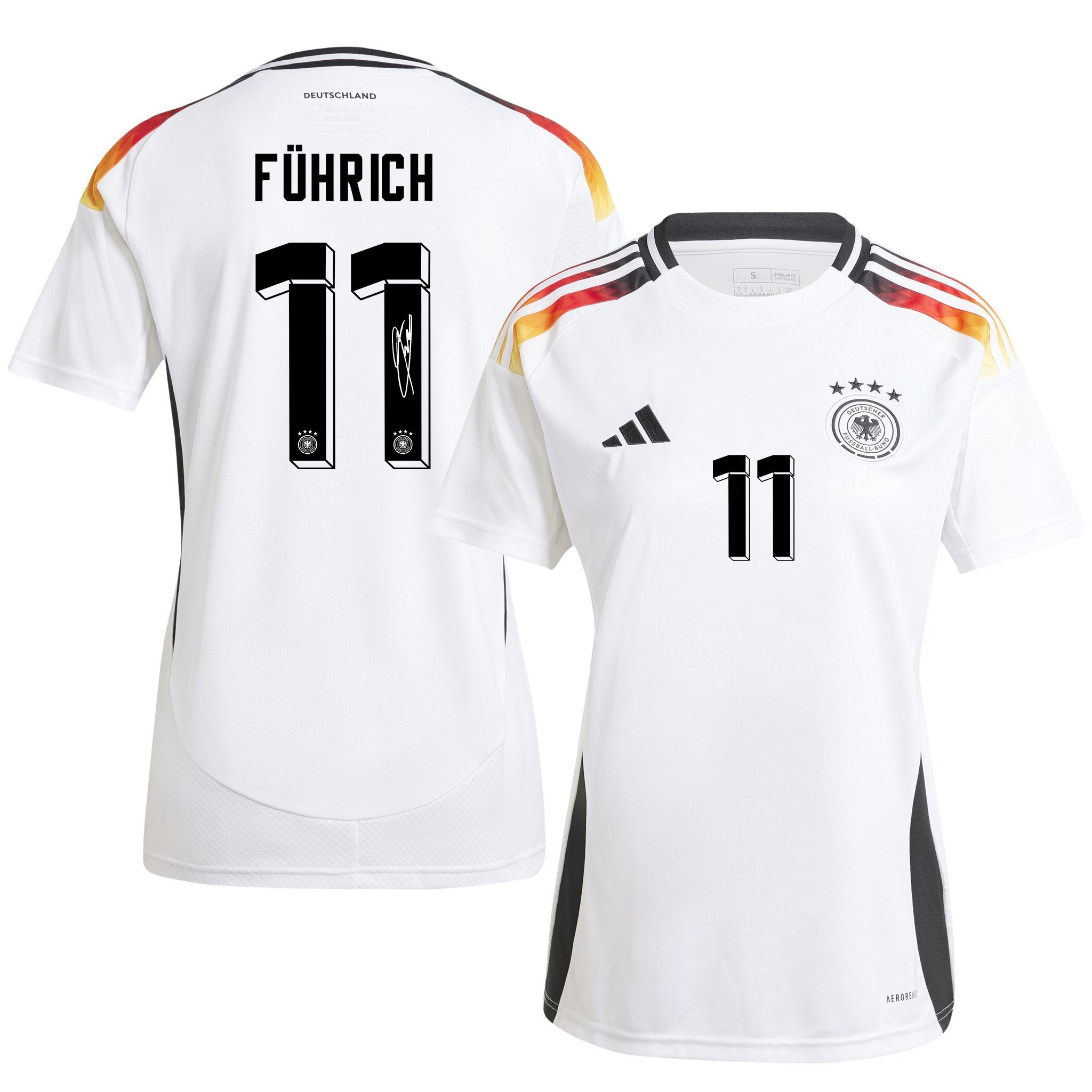 Chris Führich 11 Signed Germany National Team 2024/25 Home Jersey Autographed - Women