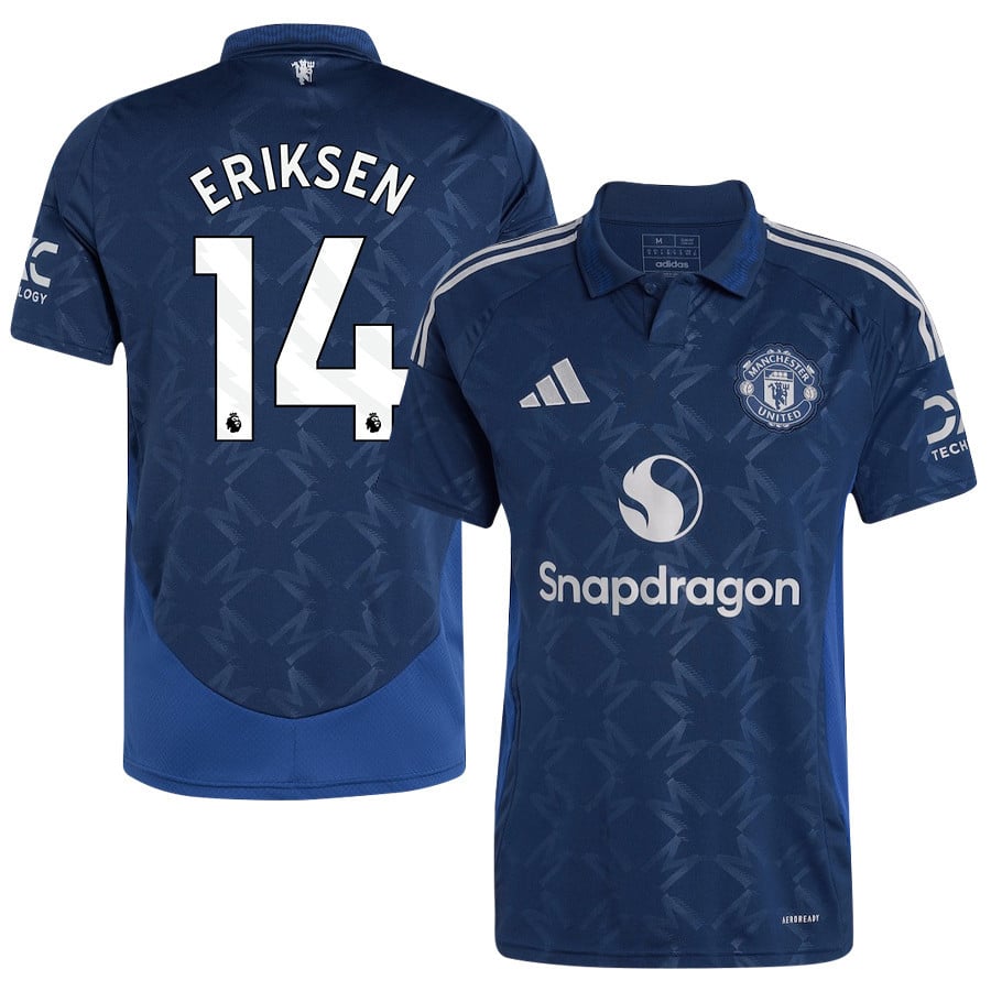 Christian Eriksen 14 Manchester United 2024/25 Away Jersey - Men, Blue