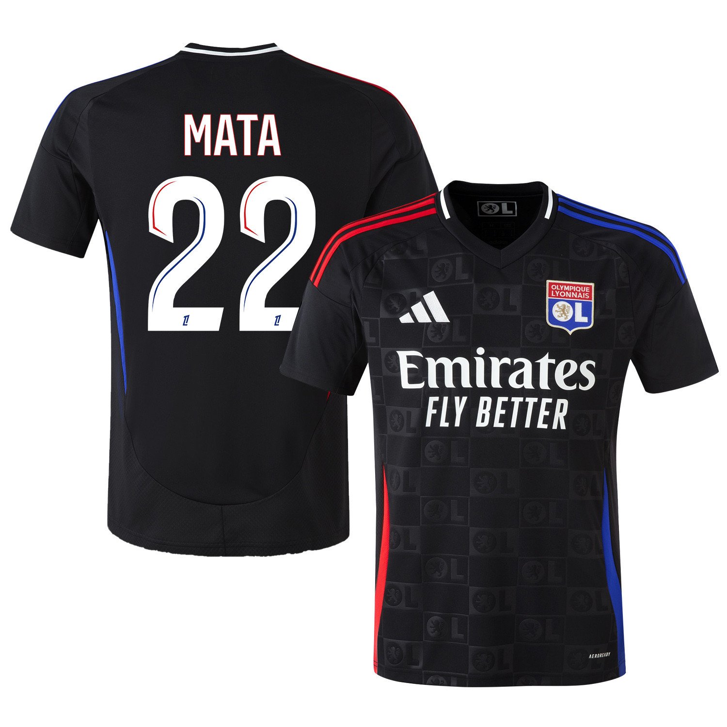 Clinton Mata 22 Olympique Lyonnais 2024/25 Away Men Jersey - Black