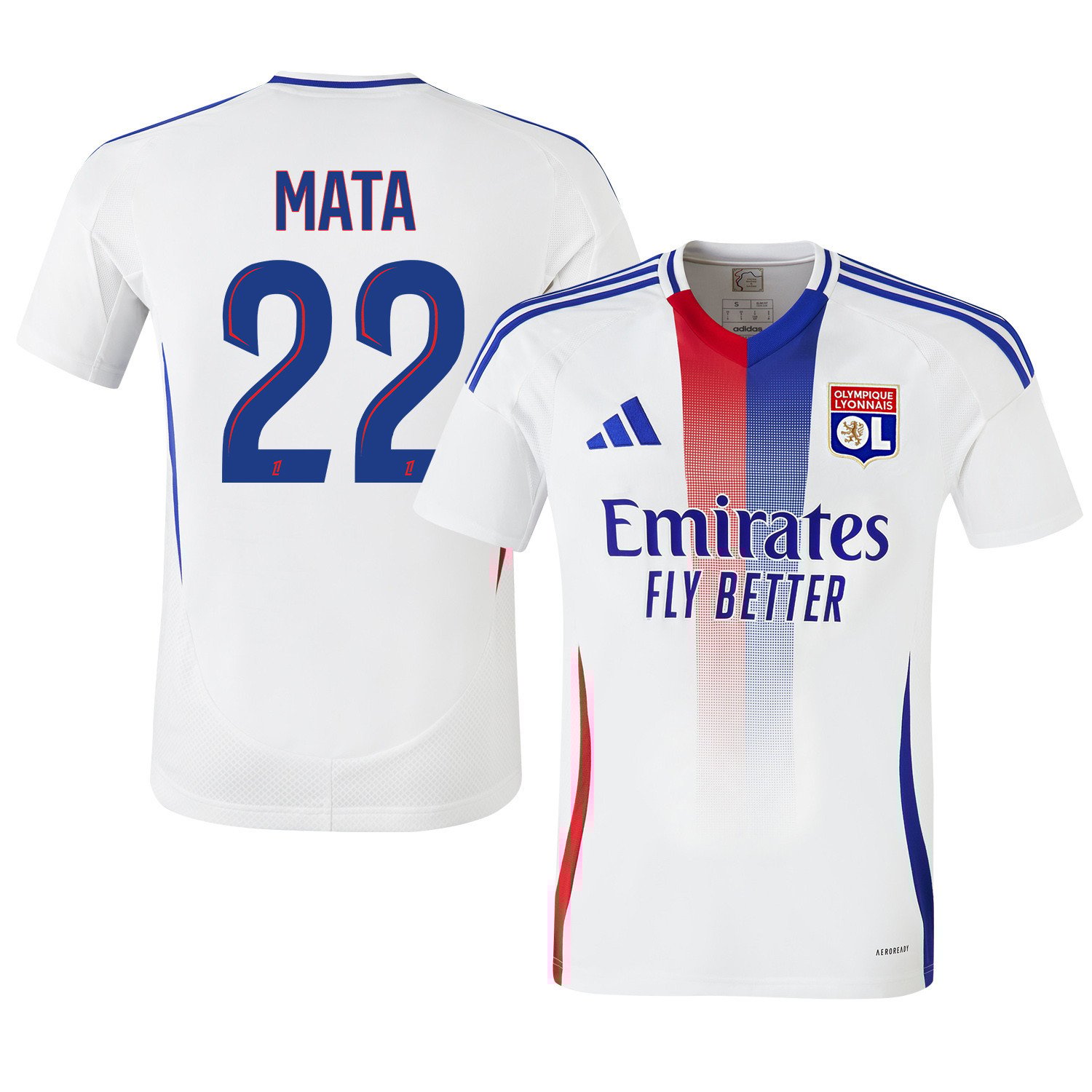 Clinton Mata 22 Olympique Lyonnais 2024/25 Home Men Jersey - White