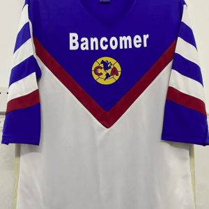 Club America 1988/89 White Retro Men Jersey - Blue/White