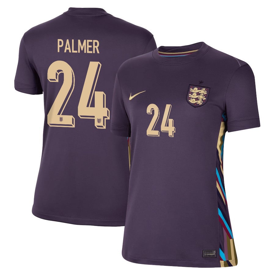 Cole Palmer 24 England 2024/25 Away Stadium Football Women Jersey - Purple
