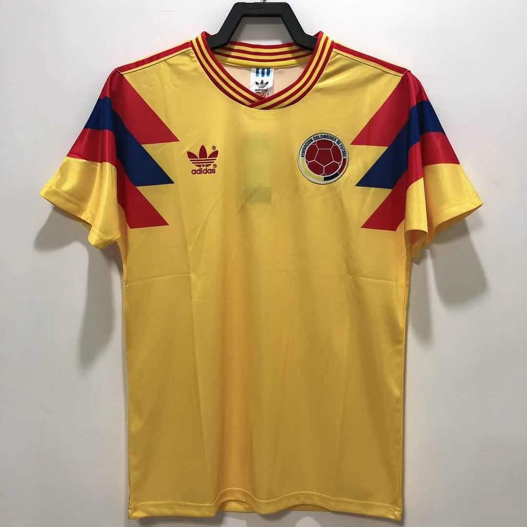 Colombia 1990 Home Retro Men Jersey - Yellow