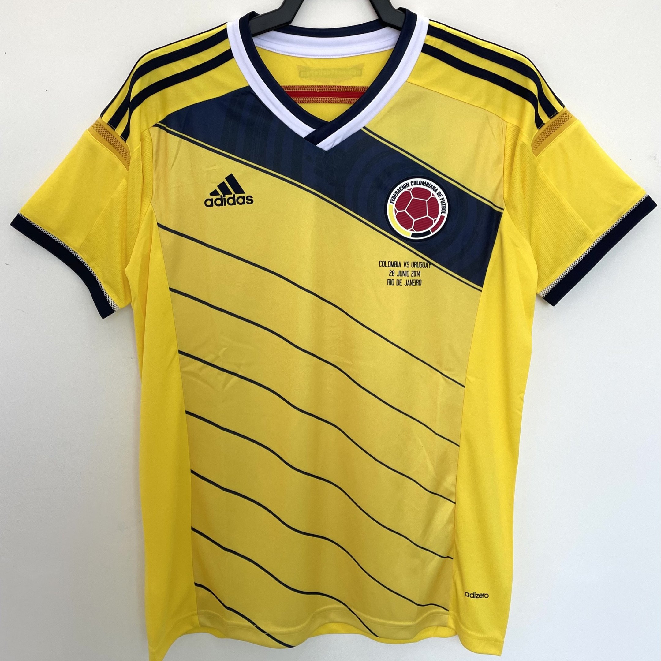 Colombia 2014 Home Retro Men Jersey - Yellow