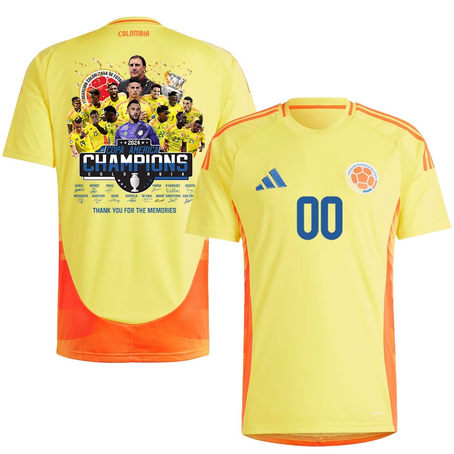 Colombia 2024/25 Copa America 2024 Thanks For The Memories Home Men Jersey - Yellow