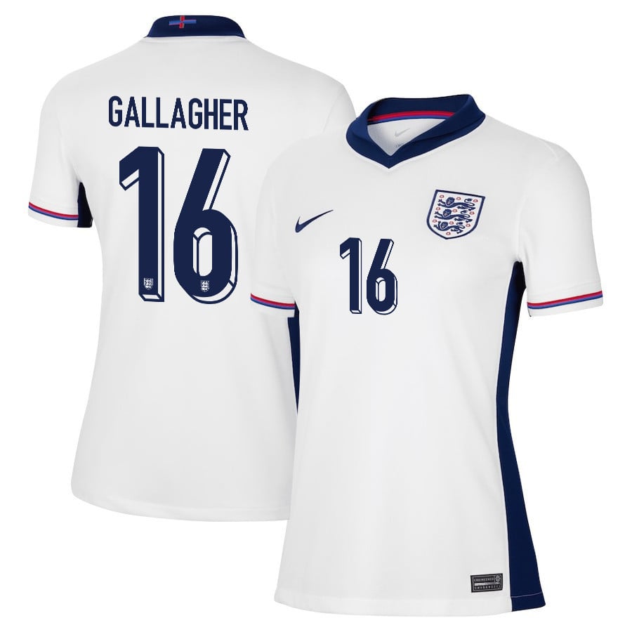 Conor Gallagher 16 England 2024/25 Home Stadium Football Women Jersey - White