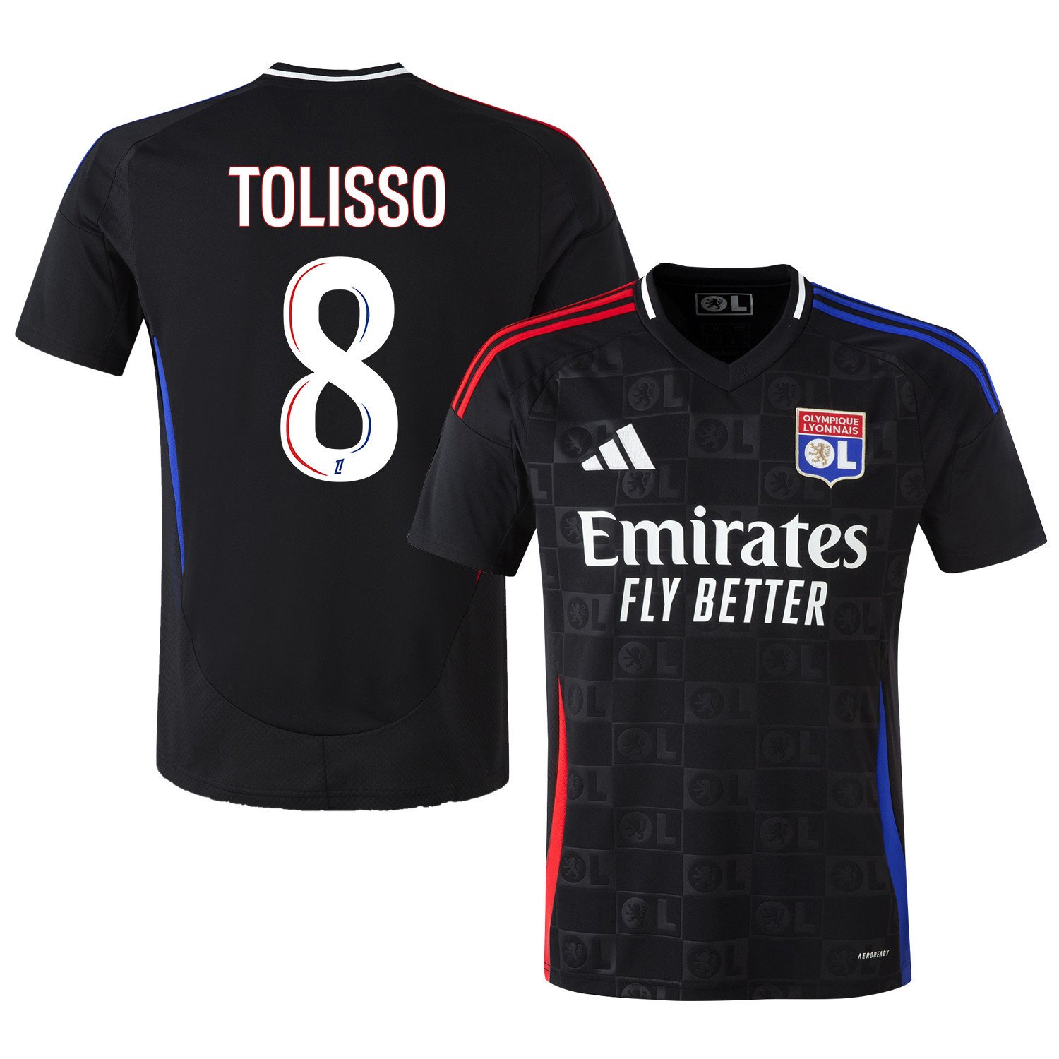 Corentin Tolisso 8 Olympique Lyonnais 2024/25 Away Men Jersey - Black