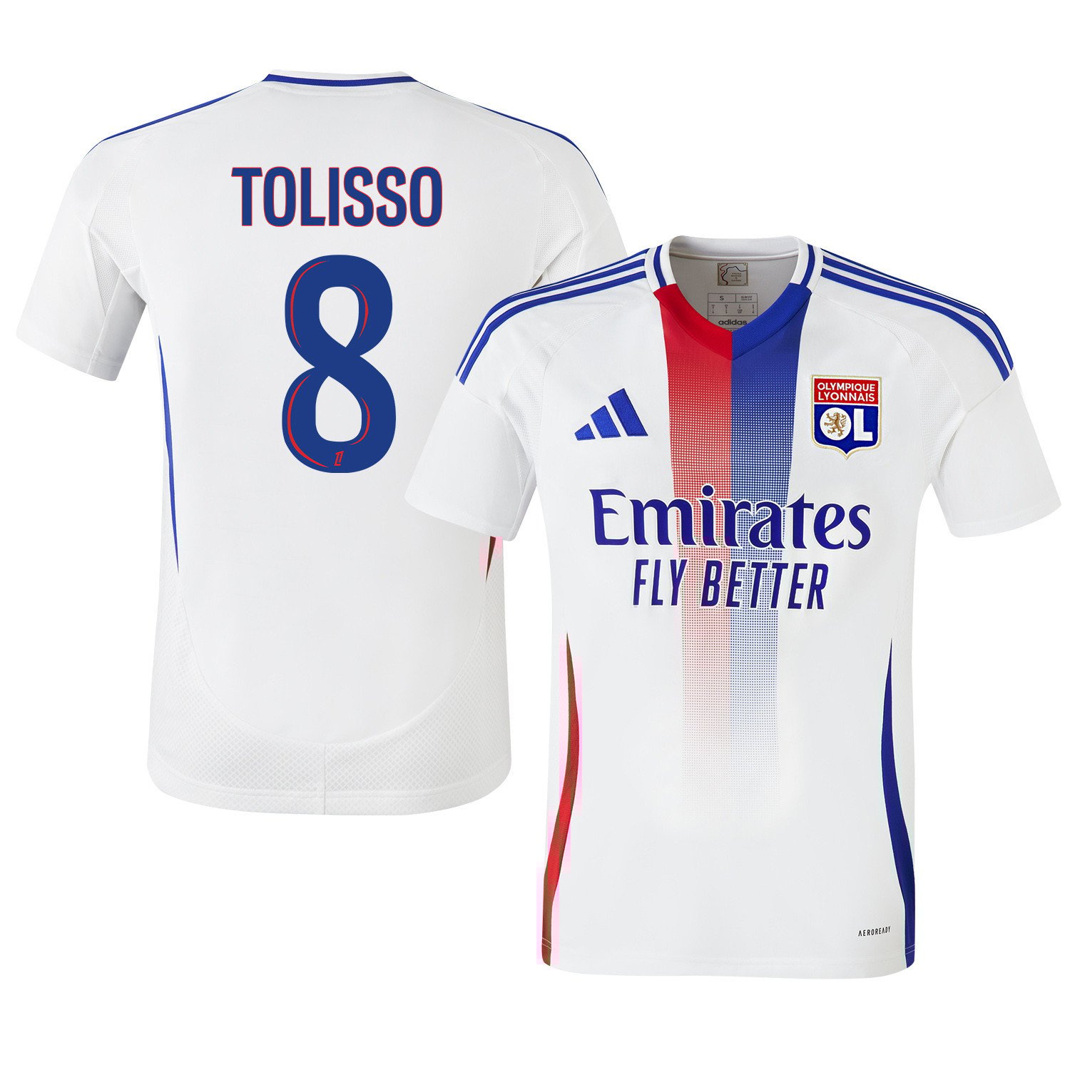Corentin Tolisso 8 Olympique Lyonnais 2024/25 Home Men Jersey - White