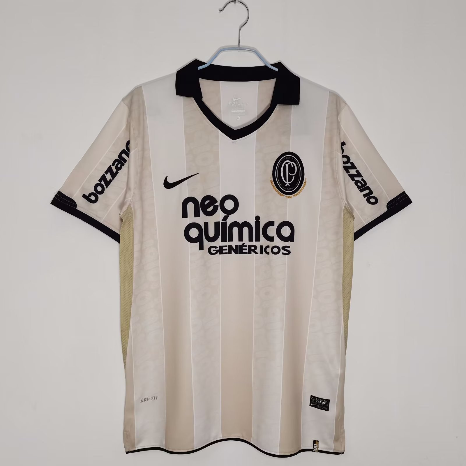 Corinthians 2010 100th Anniversary Retro Men Jersey - Beige