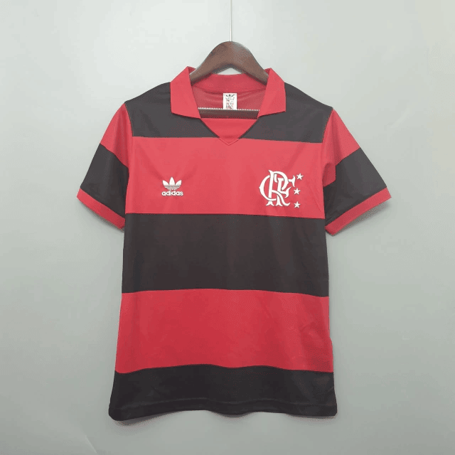 CR Flamengo 1982 Home Retro Men Jersey - Black/Red
