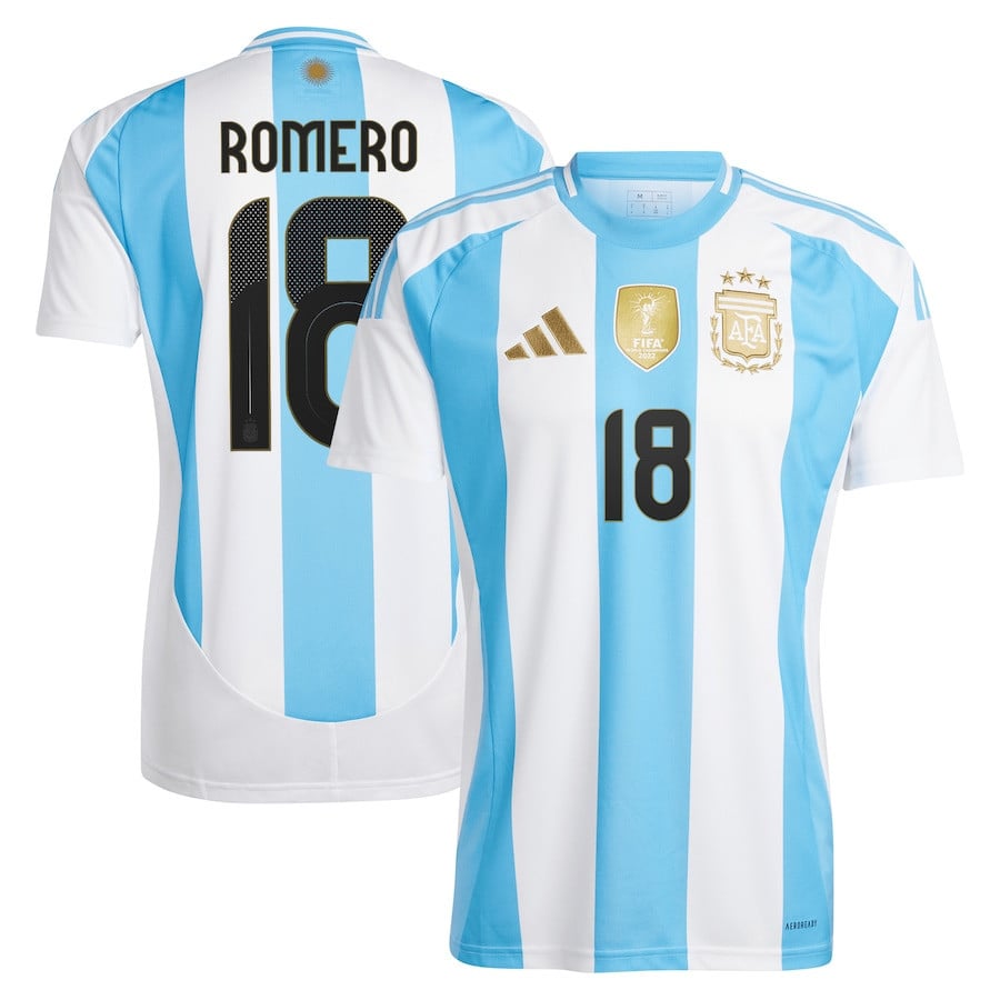 Cristian Romero 18 Argentina National Team 2024 Home Men Jersey - White