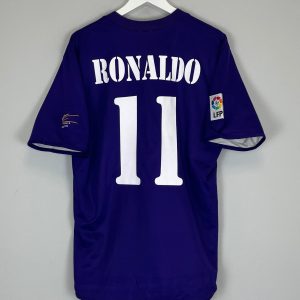 Cristiano Ronaldo 11 Real Madrid 2002/03 Third Men Retro Jersey - Blue