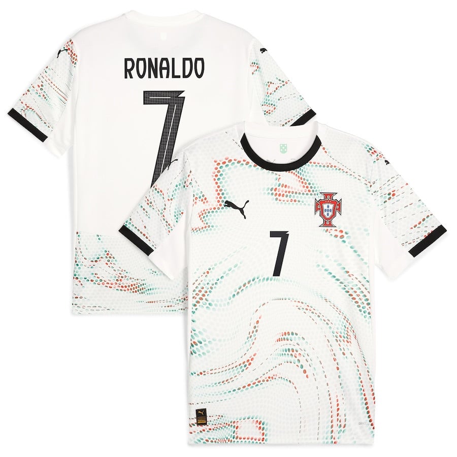 Cristiano Ronaldo 7 Portugal National Team 2025 Away Men Jersey - White