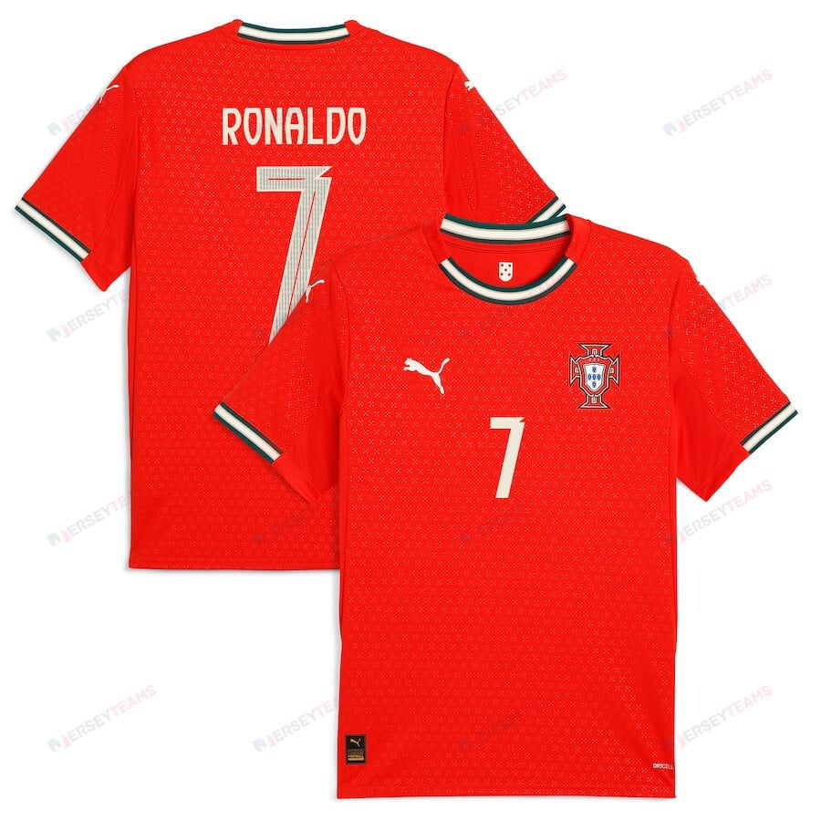 Cristiano Ronaldo 7 Portugal National Team 2025 Home Men Jersey - Red