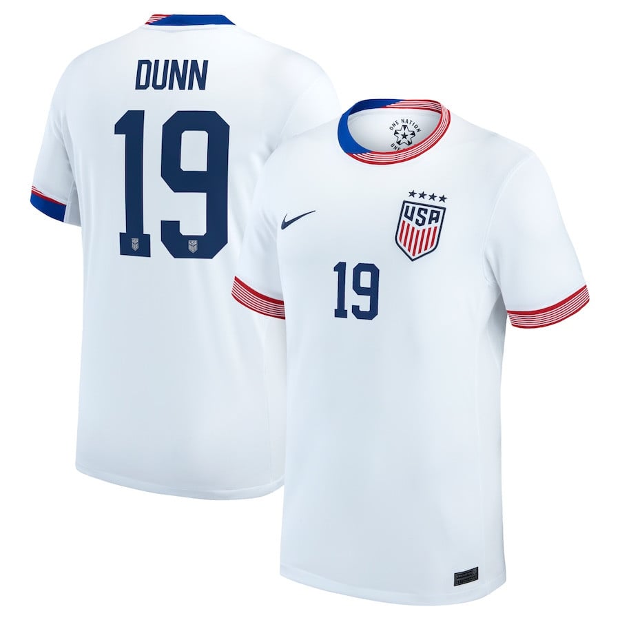 Crystal Dunn 19 USWNT 2024 Home Men Jersey - White