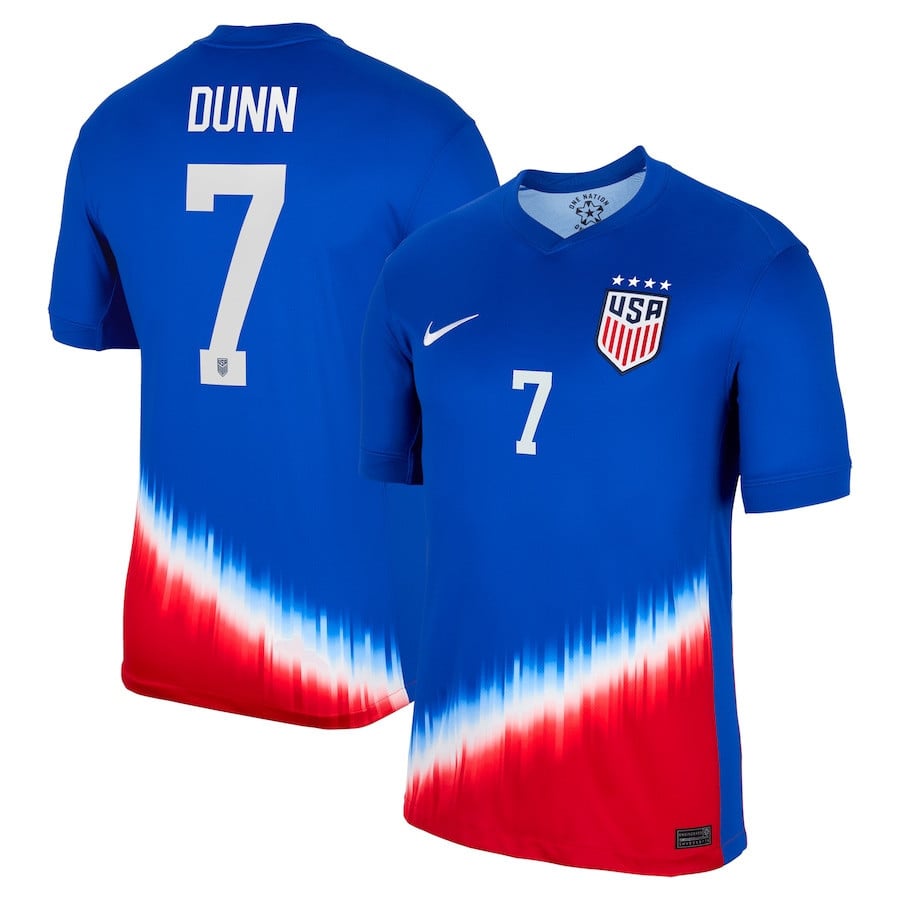 Crystal Dunn 7 USA Women's National Team 2024/25 Away Men Jersey - Royal