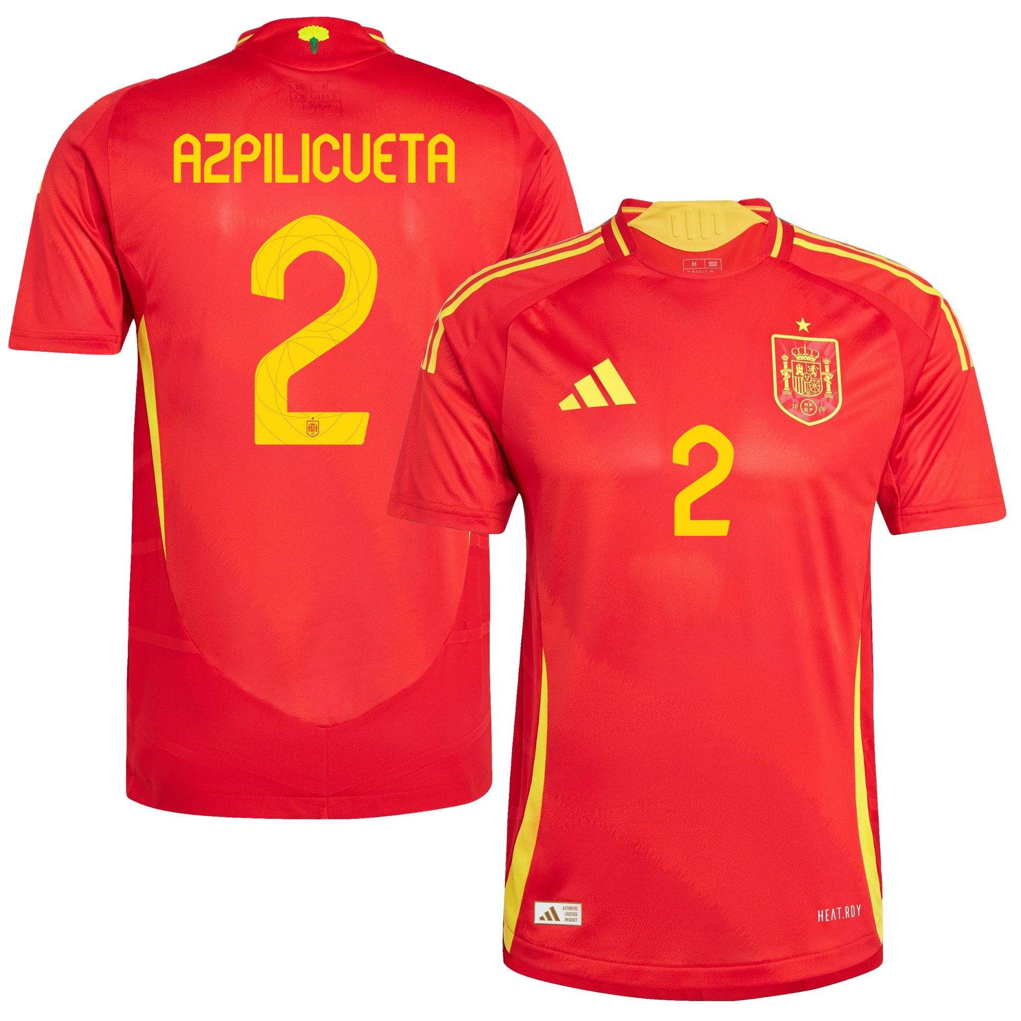 César Azpilicueta 2 Spain National Team 2024 Home Men Jersey - Red