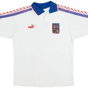 Czech 1996/98 Away Retro Men Jersey - White