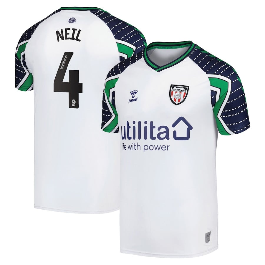 Dan Neil 4 Sunderland A.F.C. 2024/25 Away Men Jersey - White