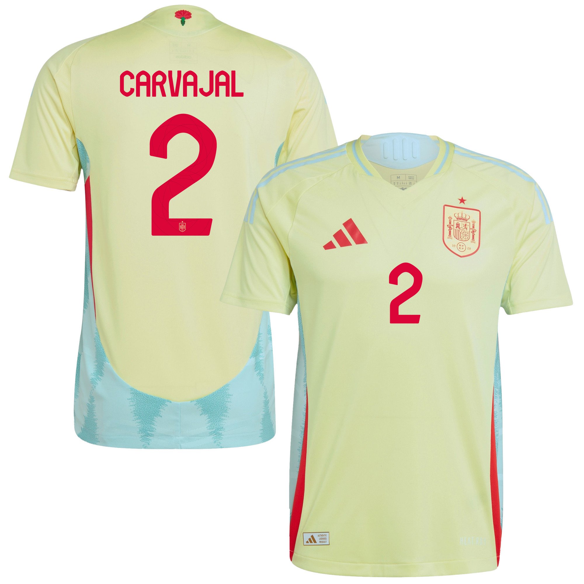 Dani Carvajal 2 Spain National Team 2024 Away Men Jersey - Yellow