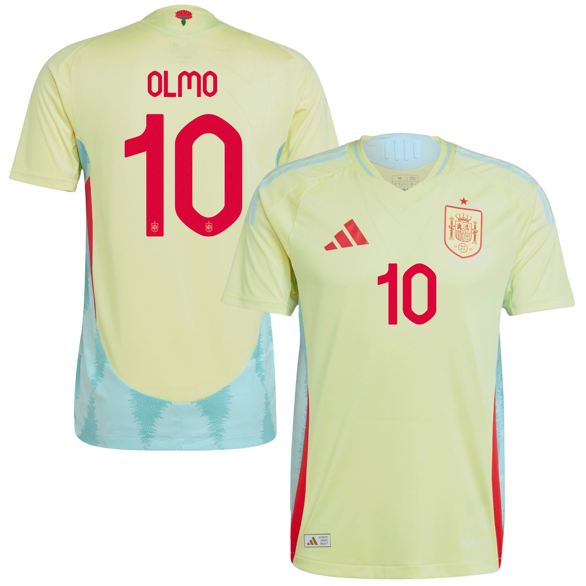 Dani Olmo 10 Spain National Team 2024 Away Men Jersey - Yellow