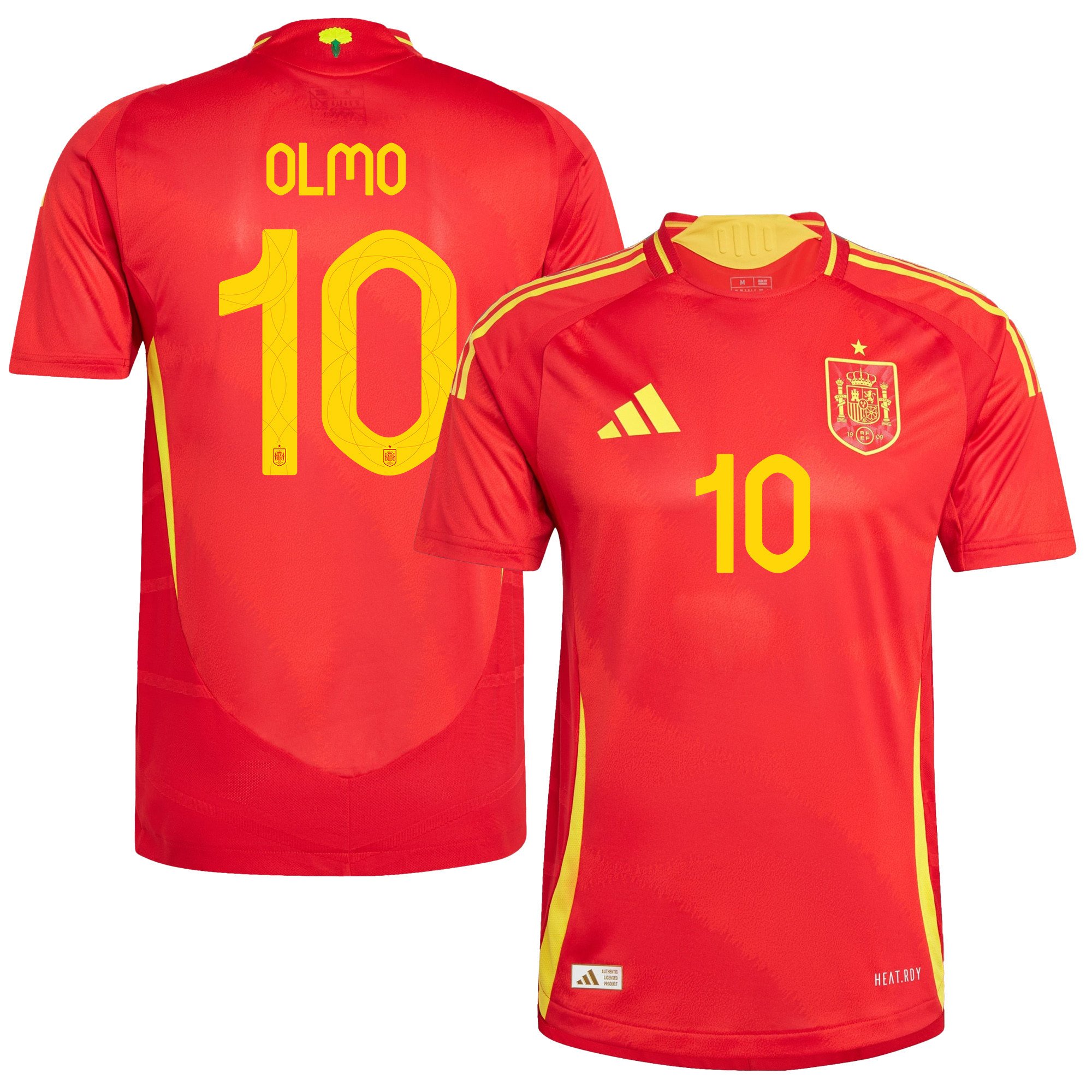 Dani Olmo 10 Spain National Team 2024 Home Men Jersey - Red