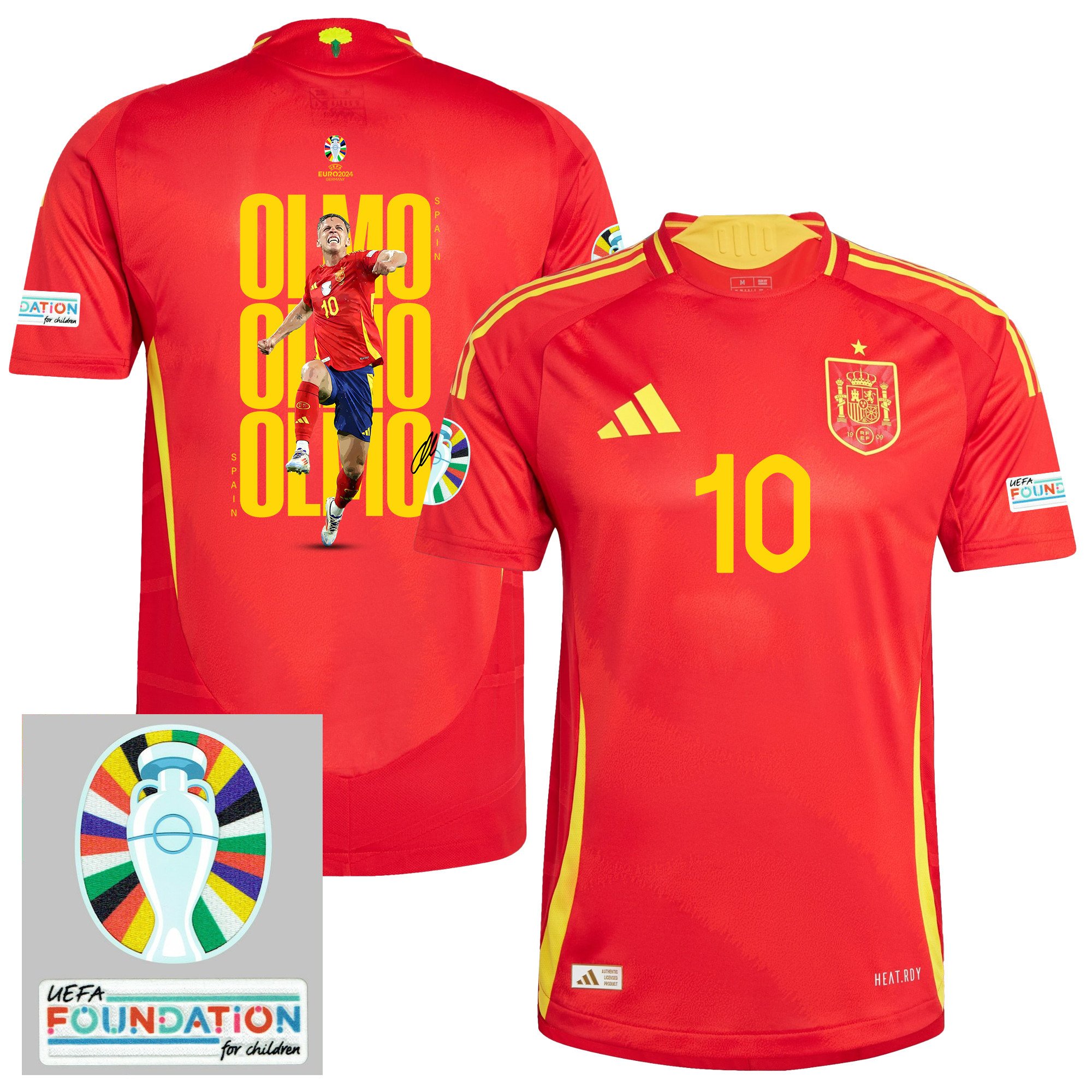 Dani Olmo 10 Special Spaniards Spain National Team 2024 Home Men Jersey - Red