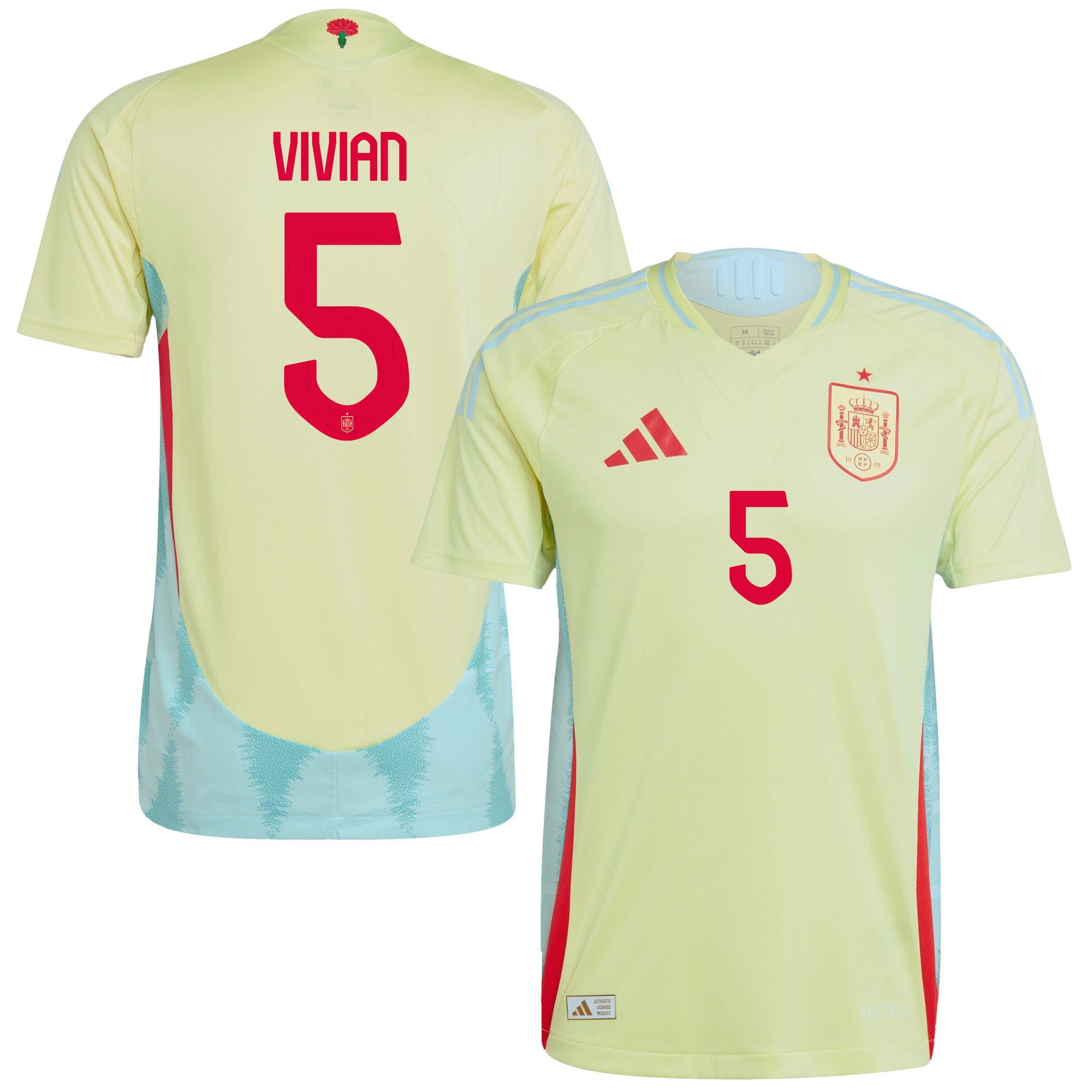 Daniel Vivian 5 Spain National Team 2024 Away Men Jersey - Yellow