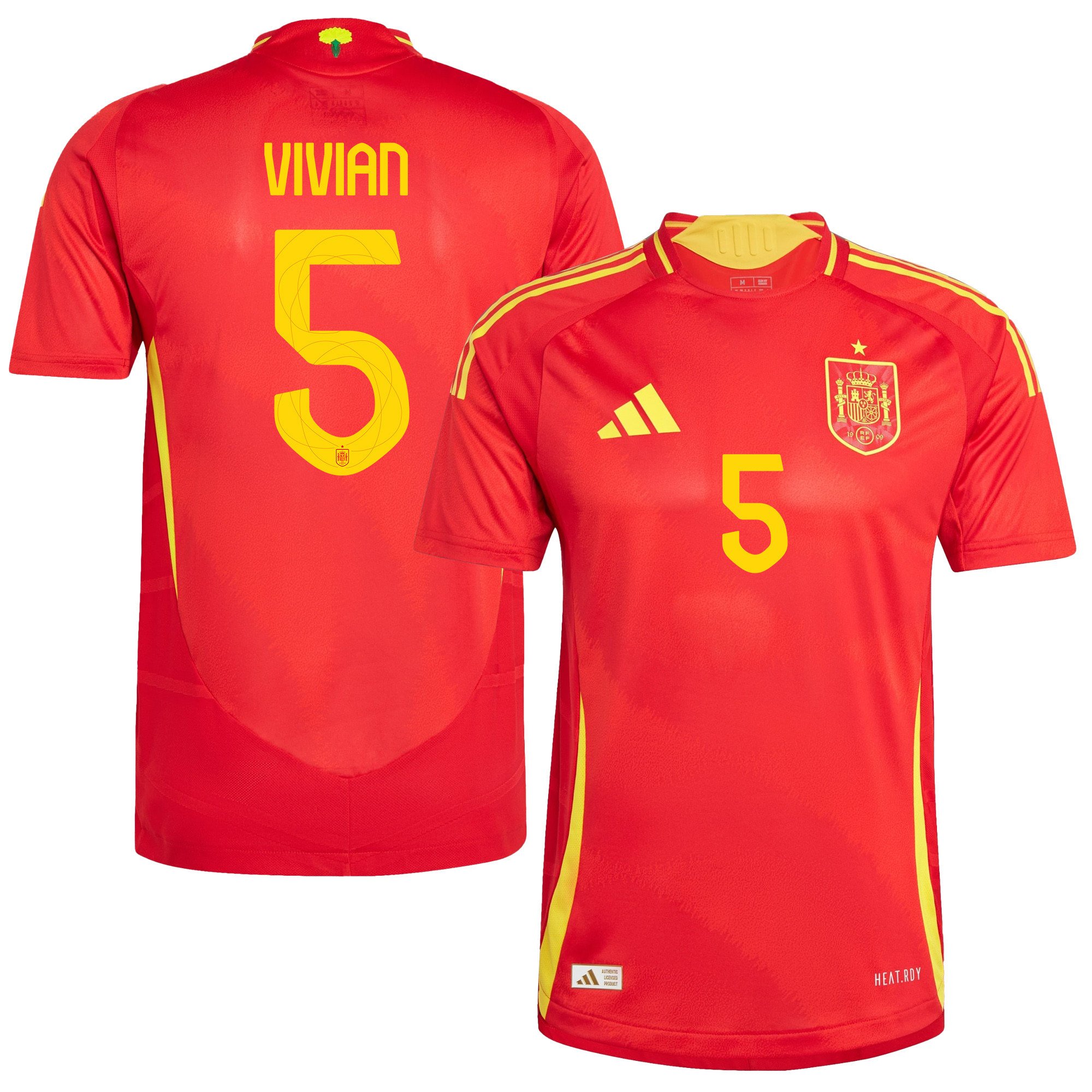Daniel Vivian 5 Spain National Team 2024 Home Men Jersey - Red